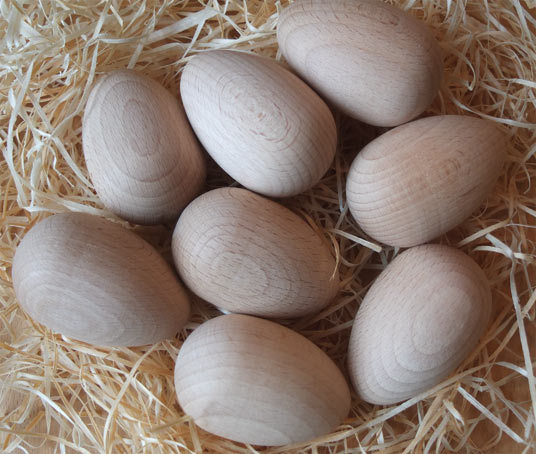Dřevěné bukové velikonoční vajíčko - kraslice